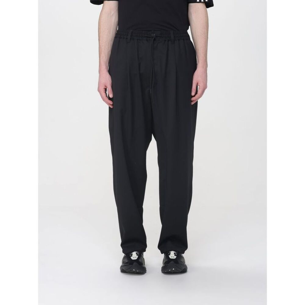 Y-3 Men Y-3 Wide-Leg Wool Blend Trousers